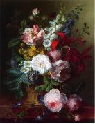 unknow artist Floral, beautiful classical still life of flowers.134 oil on canvas